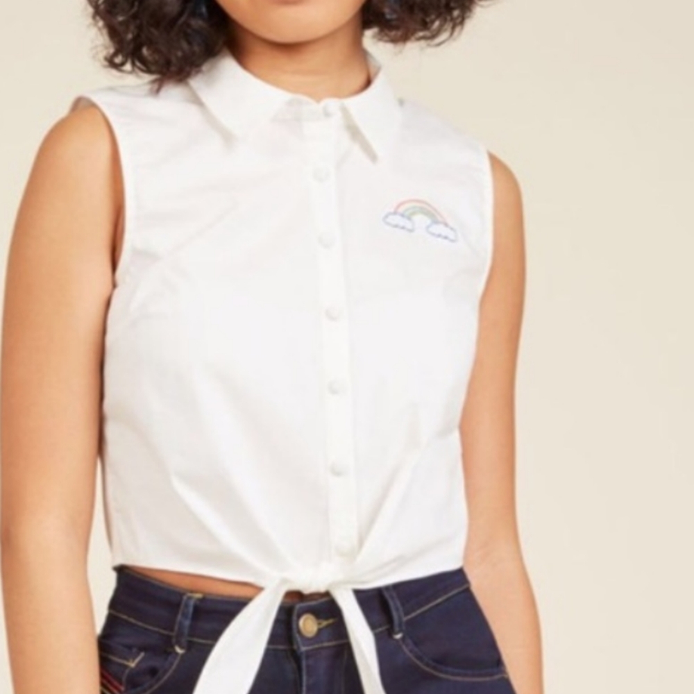 🌈Modcloth Rainbow Crop Top🌈
